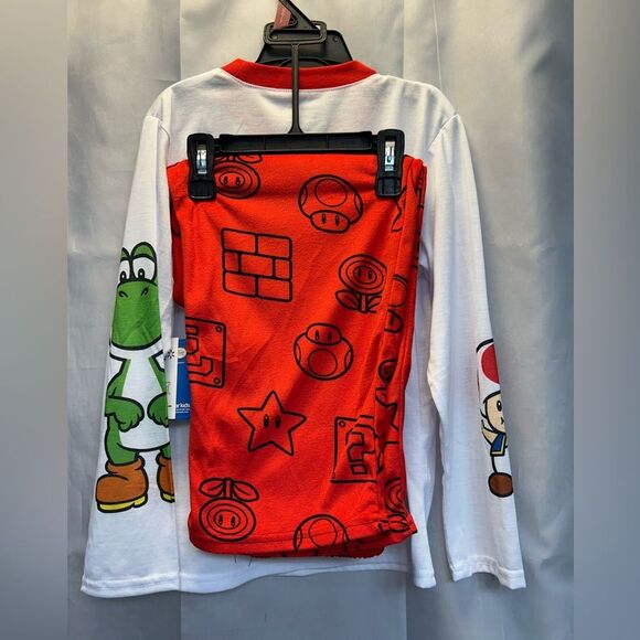 Nintendo Super Mario Kids Pajama Set - White, Red, Green - Picture 9 of 12